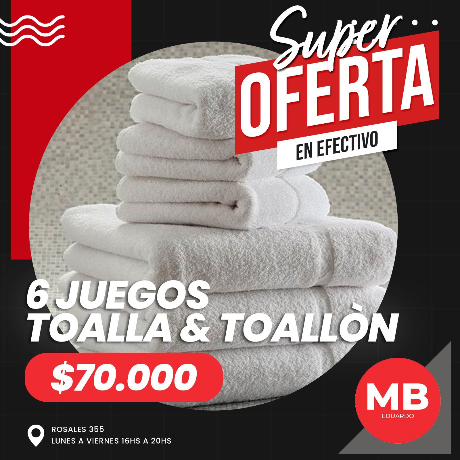 6 TOALLONES Y TOALLAS