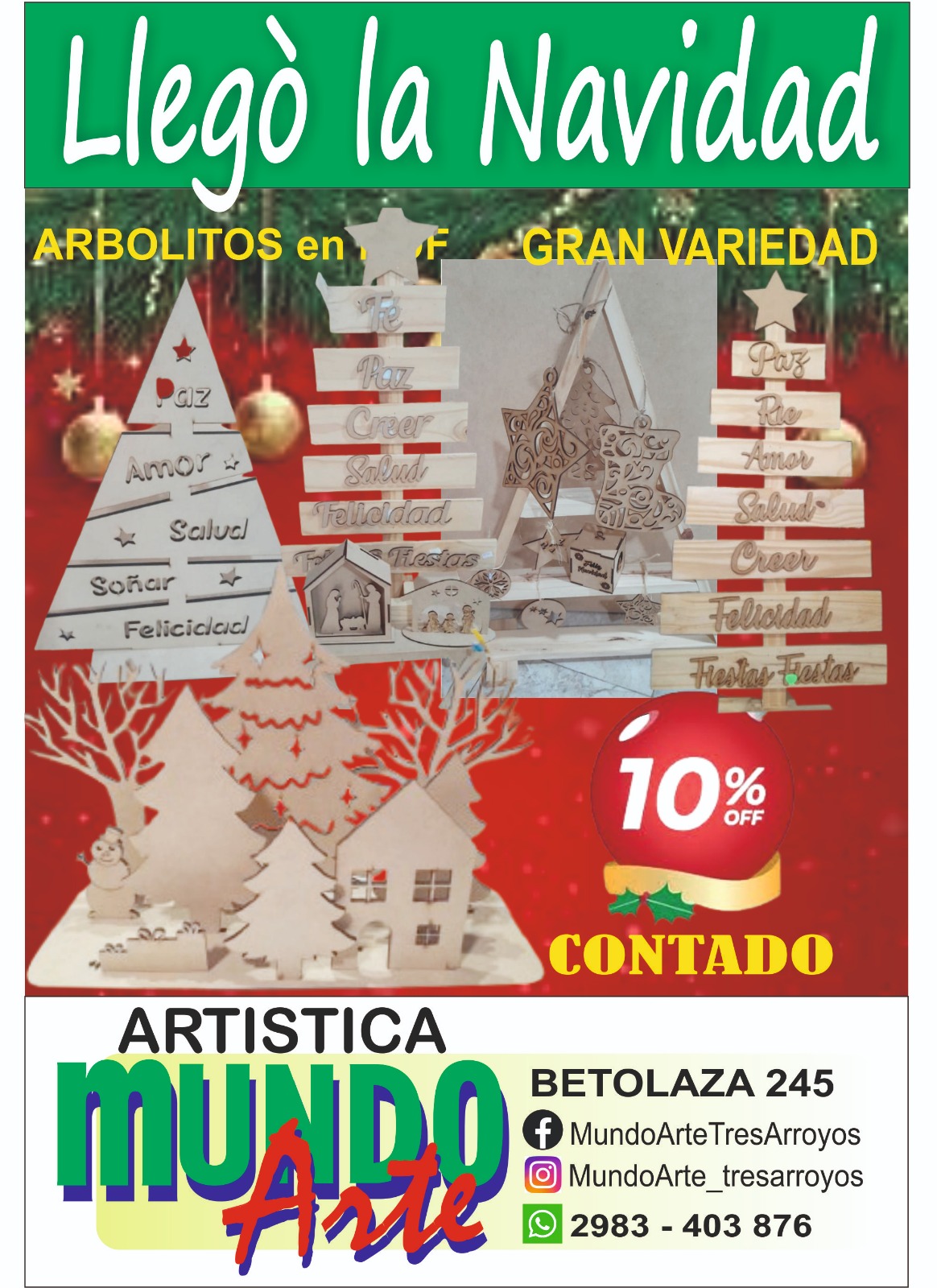 Arbolitos en Fibrofácil