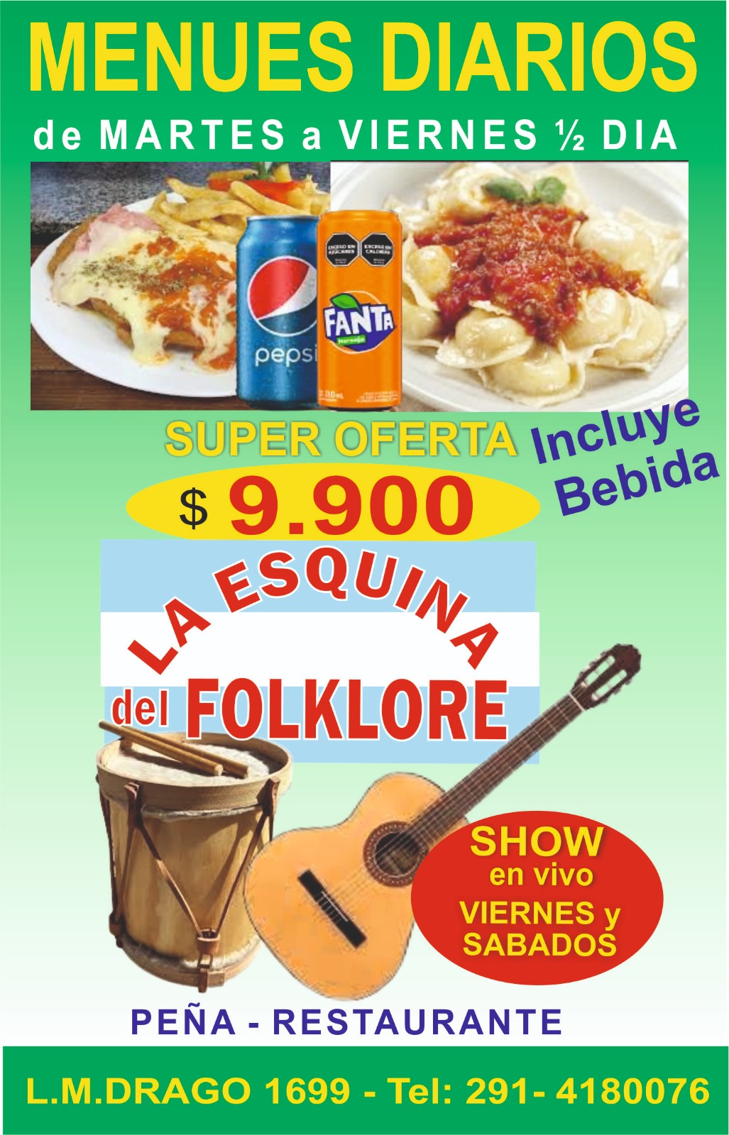 Menues diarios  $9900